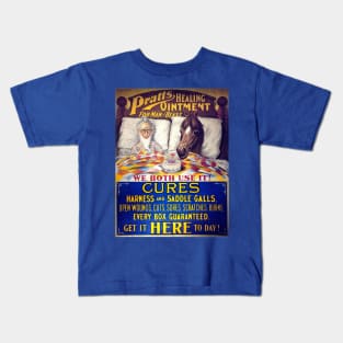 Funny Antique & Vintage Advertisement, Horse & Human Patent Medicine Kids T-Shirt